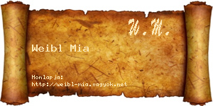 Weibl Mia névjegykártya